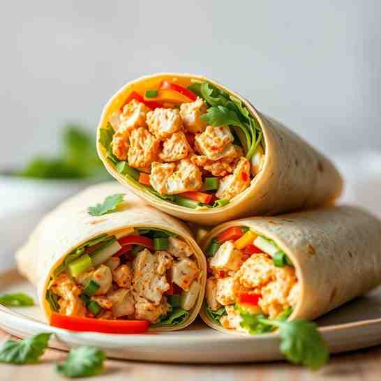 Zesty Thai Chicken Salad Wraps Recipe | Yum Gai
